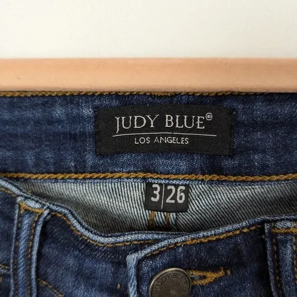 Judy Blue | Dark Wash Straight Leg Denim Jeans Size 3/26 - Picture 6 of 9